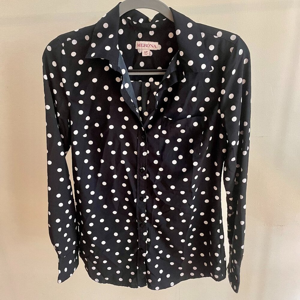 Polka-Dot Portofino Style Dress Shirt
